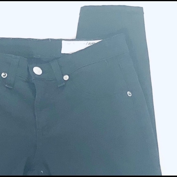Rag & Bone women jet black jean skinny mid rise zip front size 25 - Picture 4 of 13